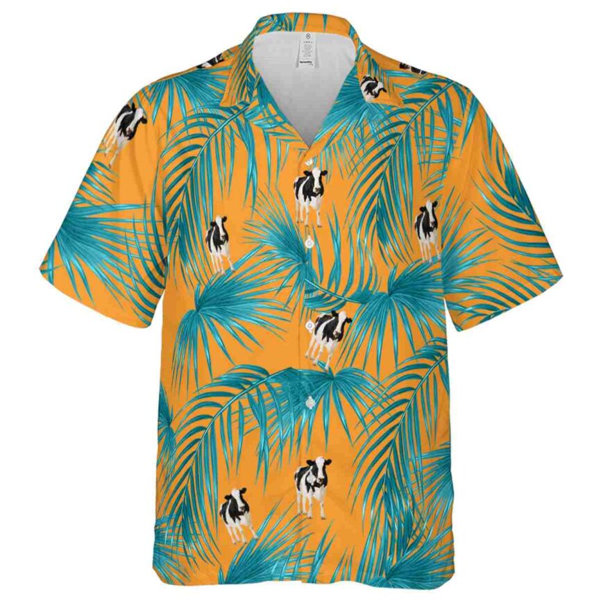 Cow Palm Frond Hawaiian Shirt Fashion forward