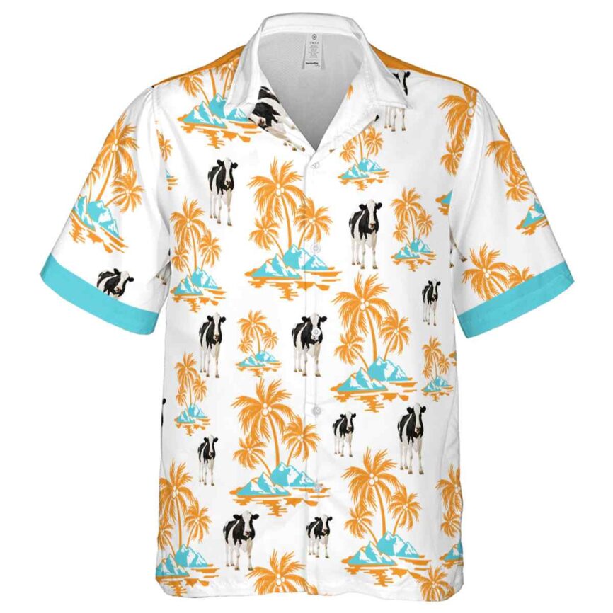 Cow Palm Island Graphic Hawaiian Shirt Fashion forward