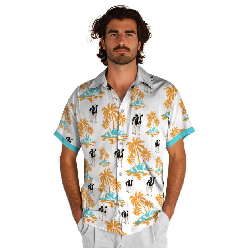 Cow Palm Island Graphic Hawaiian Shirt New Arrival