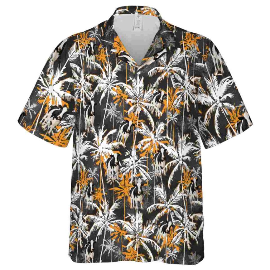 Cow Palm Themed Hawaiian Shirt Fashion forward