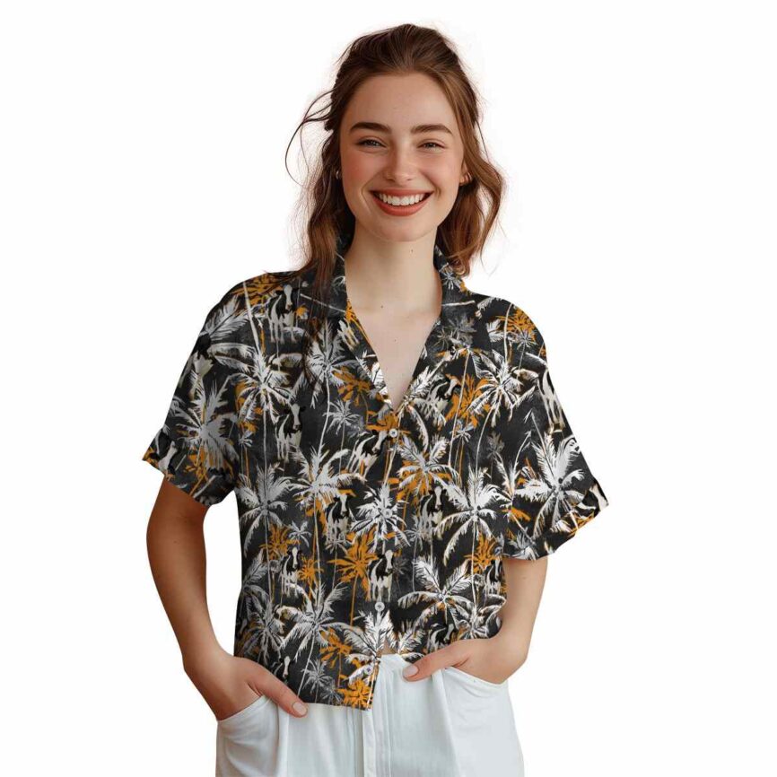 Cow Palm Themed Hawaiian Shirt Top rated