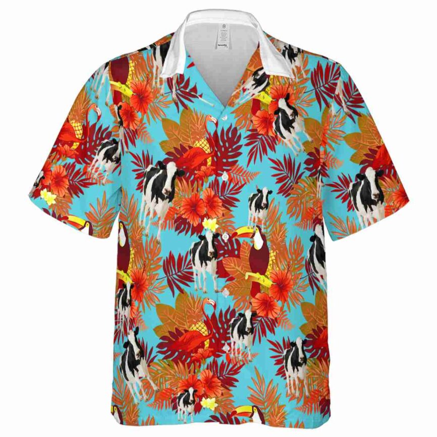 Cow Tropical Bird Hawaiian Shirt Fashion forward