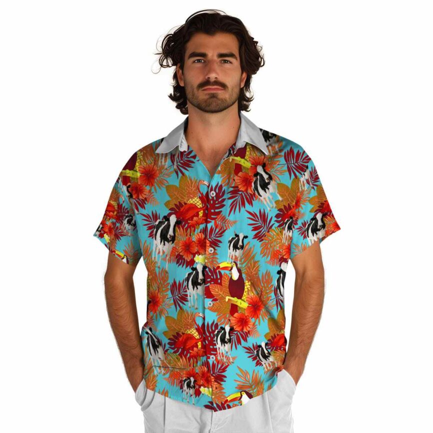 Cow Tropical Bird Hawaiian Shirt New Arrival