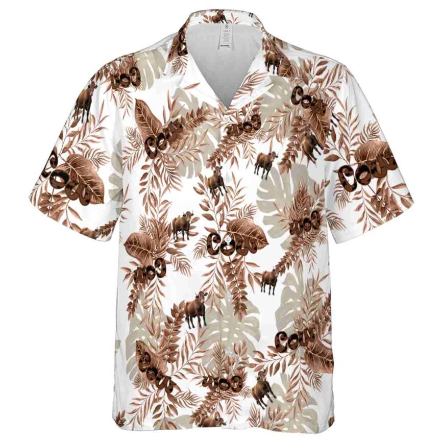 Cow Tropical Fronds Hawaiian Shirt Fashion forward