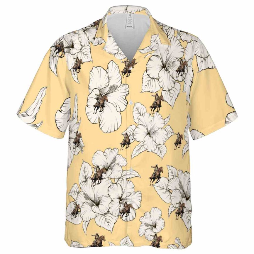 Cowboy Hibiscus Flower Hawaiian Shirt Fashion forward