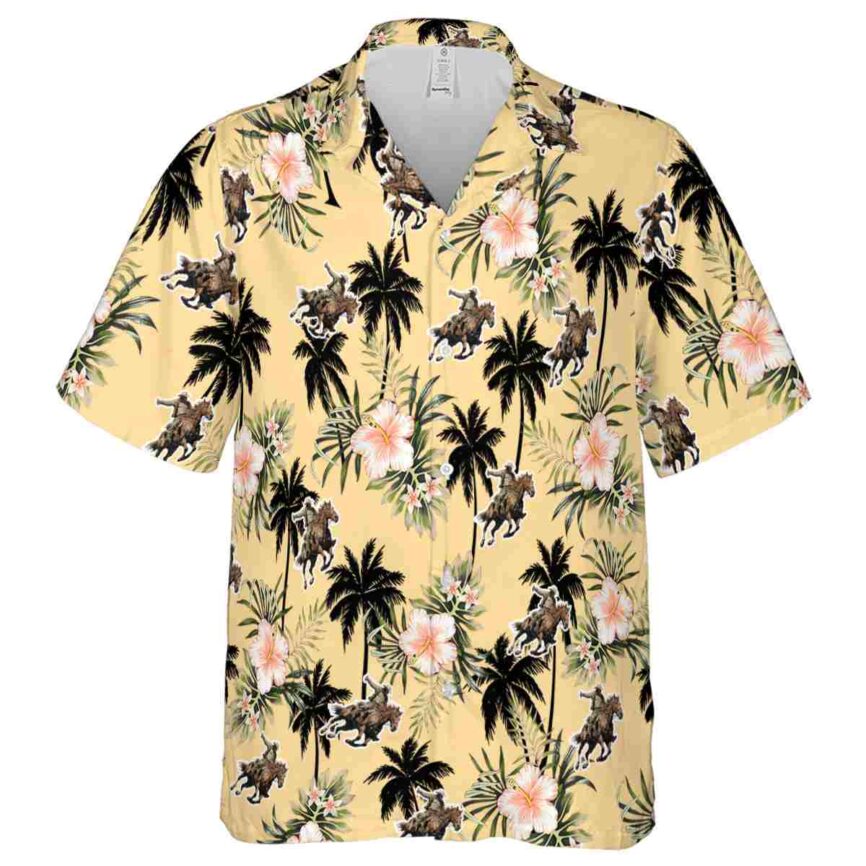 Cowboy Hibiscus Palm Hawaiian Shirt Fashion forward