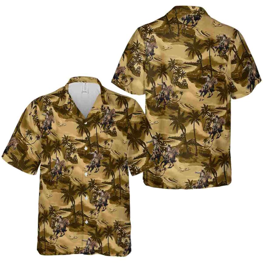 Cowboy Island Beach Hawaiian Shirt Premium grade