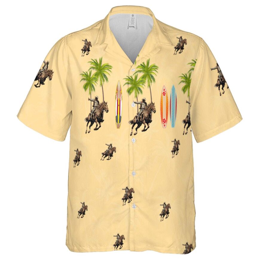 Cowboy Island Theme Hawaiian Shirt Fashion forward