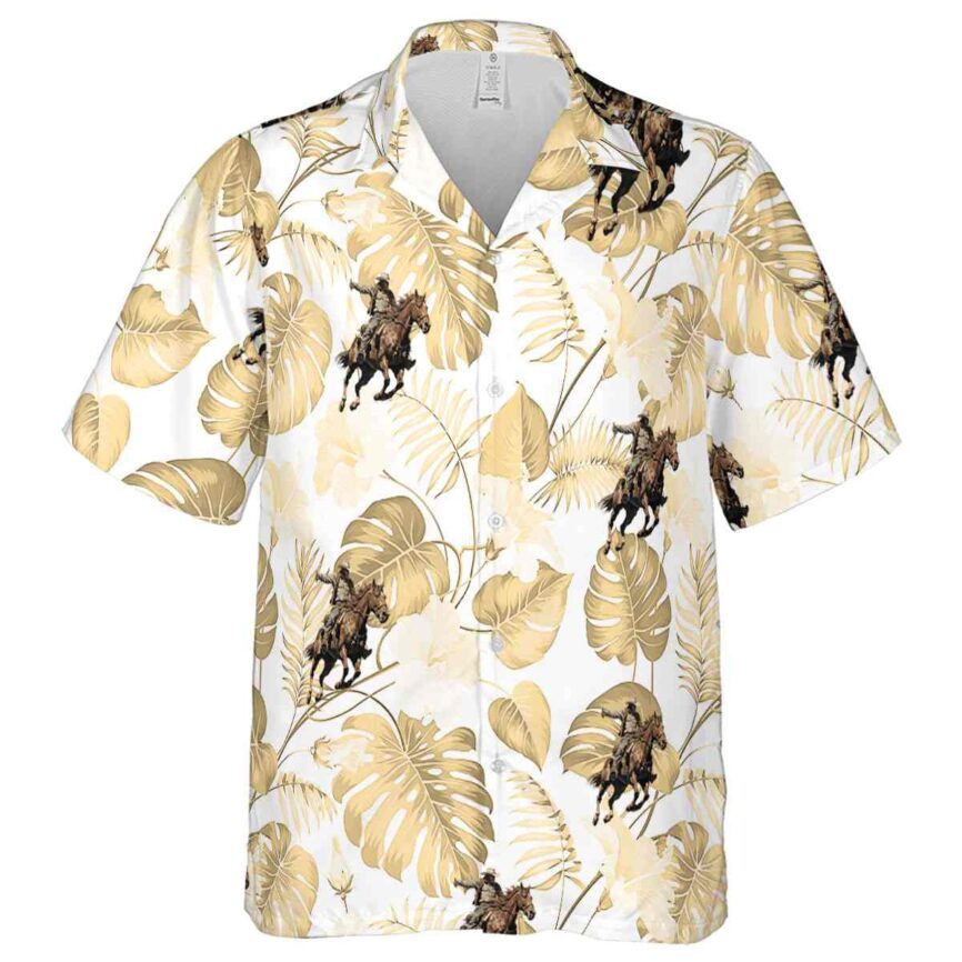 Cowboy Leaf Pattern Hawaiian Shirt Fashion forward