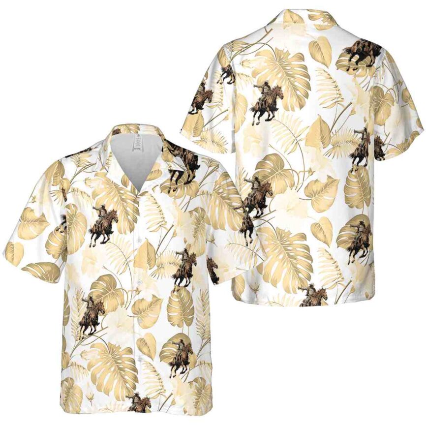 Cowboy Leaf Pattern Hawaiian Shirt Premium grade