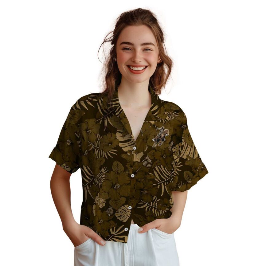 Cowboy Monochrome Floral Hawaiian Shirt Top rated