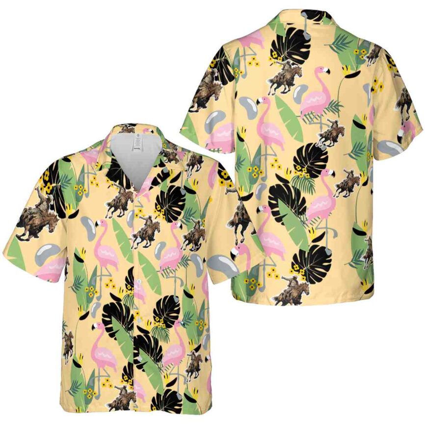 Cowboy Pink Flamingo Hawaiian Shirt Premium grade