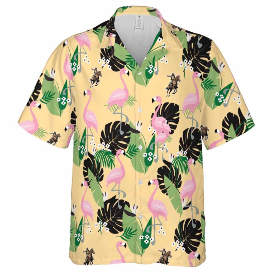 Cowboy Tropical Flamingo Hawaiian Shirt Fashion forward