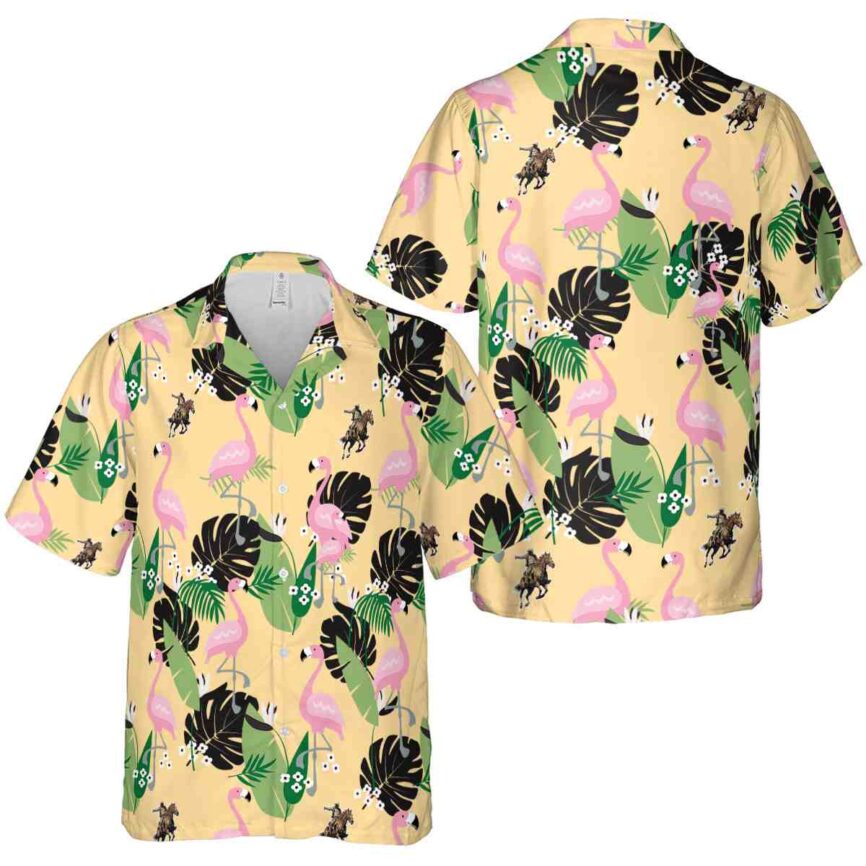 Cowboy Tropical Flamingo Hawaiian Shirt Premium grade