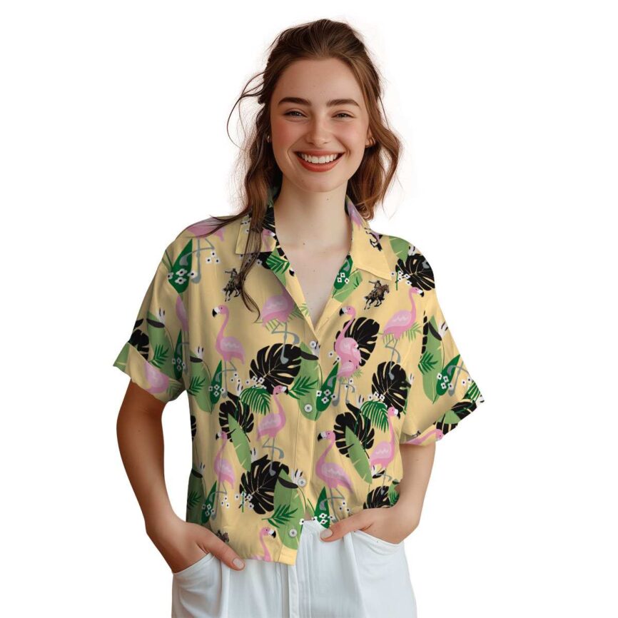 Cowboy Tropical Flamingo Hawaiian Shirt Top rated