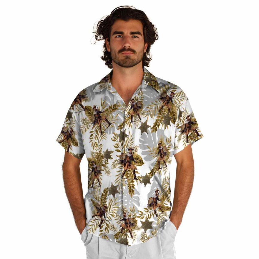 Cowboy Tropical Fronds Hawaiian Shirt New Arrival