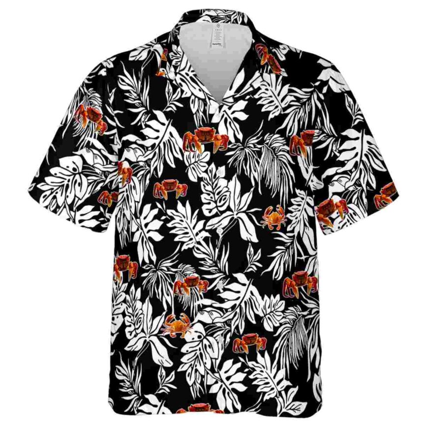 Crab Bold Foliage Hawaiian Shirt Fashion forward