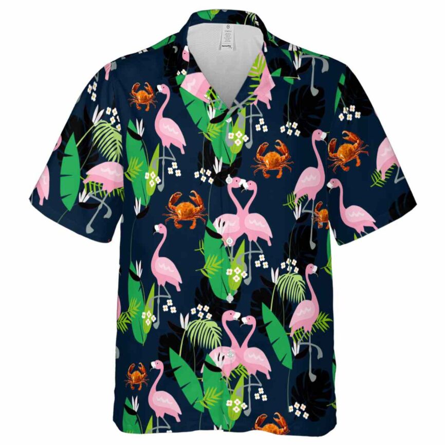 Crab Flamingo Leaf Hawaiian Shirt Fashion forward