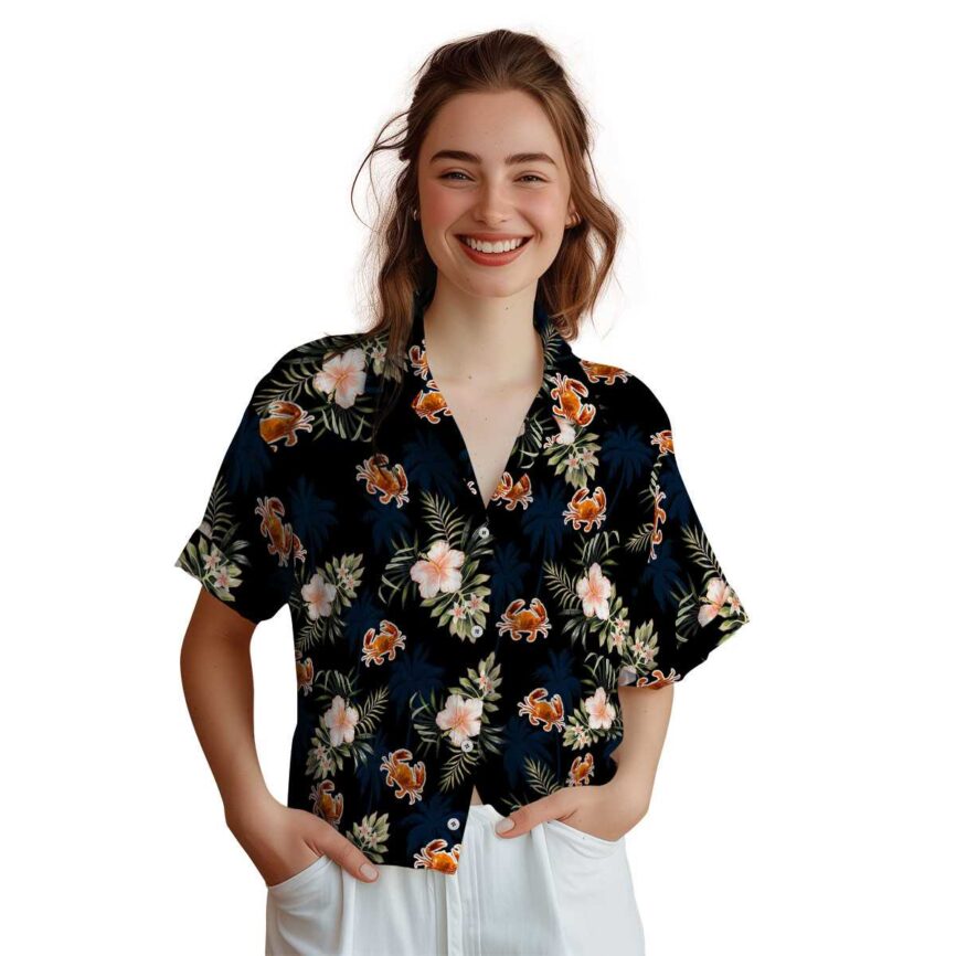 Crab Hibiscus Palm Hawaiian Shirt Top rated