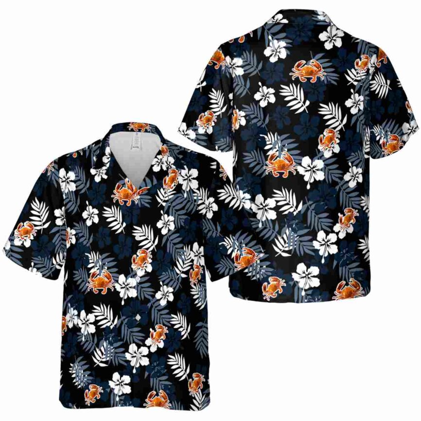 Crab Leafy Hibiscus Hawaiian Shirt Premium grade