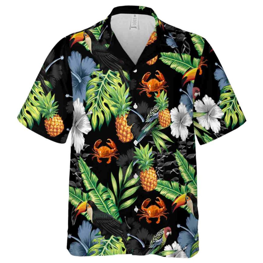 Crab Leafy Toucan Hawaiian Shirt Fashion forward