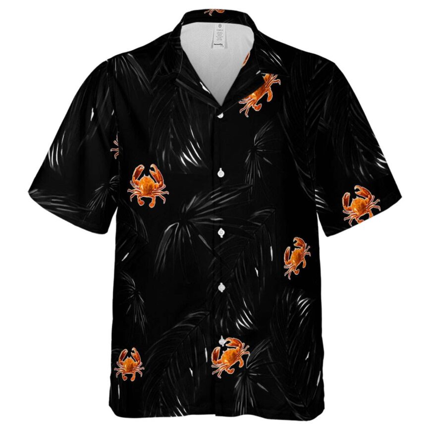 Crab Monochrome Palm Hawaiian Shirt Fashion forward