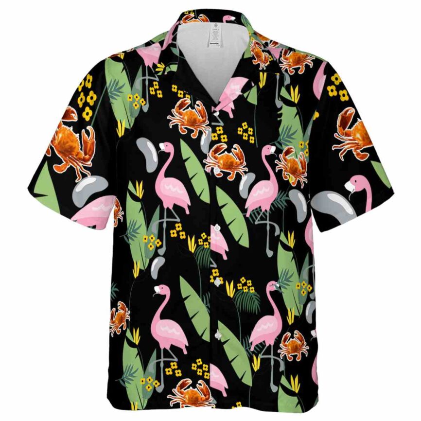 Crab Pink Flamingo Hawaiian Shirt Fashion forward