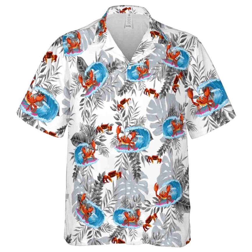 Crab Tropical Fronds Hawaiian Shirt Fashion forward