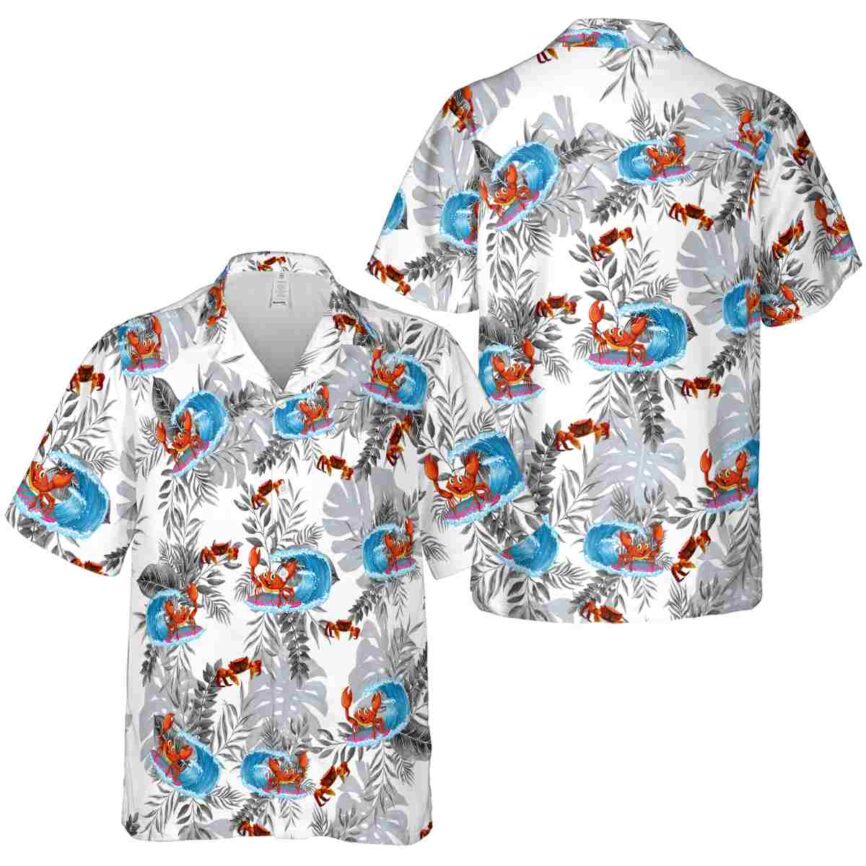 Crab Tropical Fronds Hawaiian Shirt Premium grade