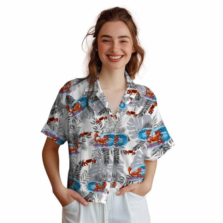 Crab Tropical Fronds Hawaiian Shirt Top rated