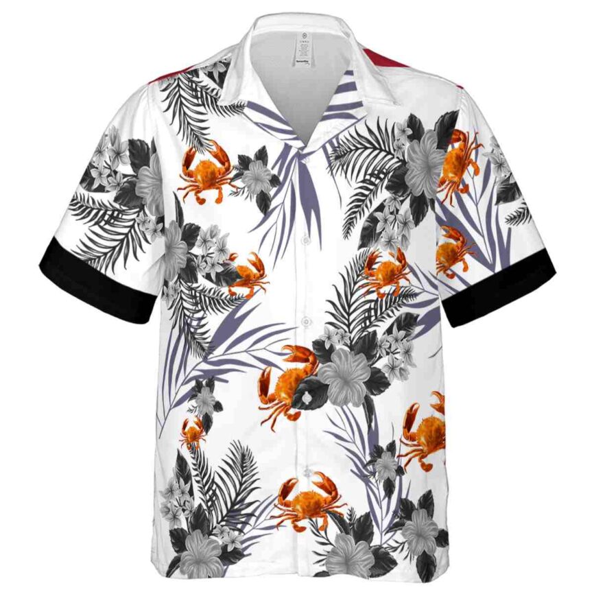 Crab US Flag Floral Hawaiian Shirt Fashion forward