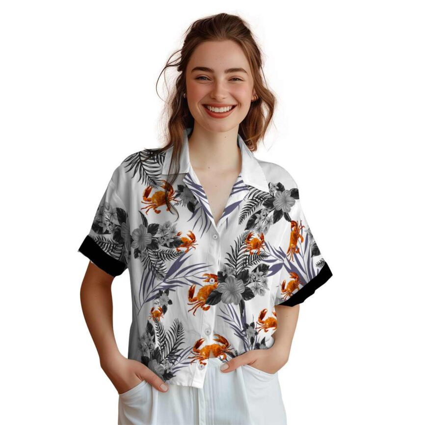 Crab US Flag Floral Hawaiian Shirt Top rated