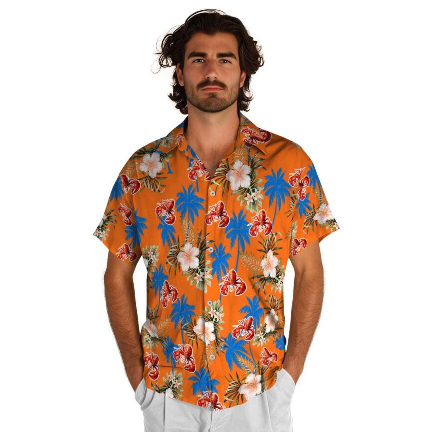 Crawfish Hibiscus Palm Hawaiian Shirt New Arrival