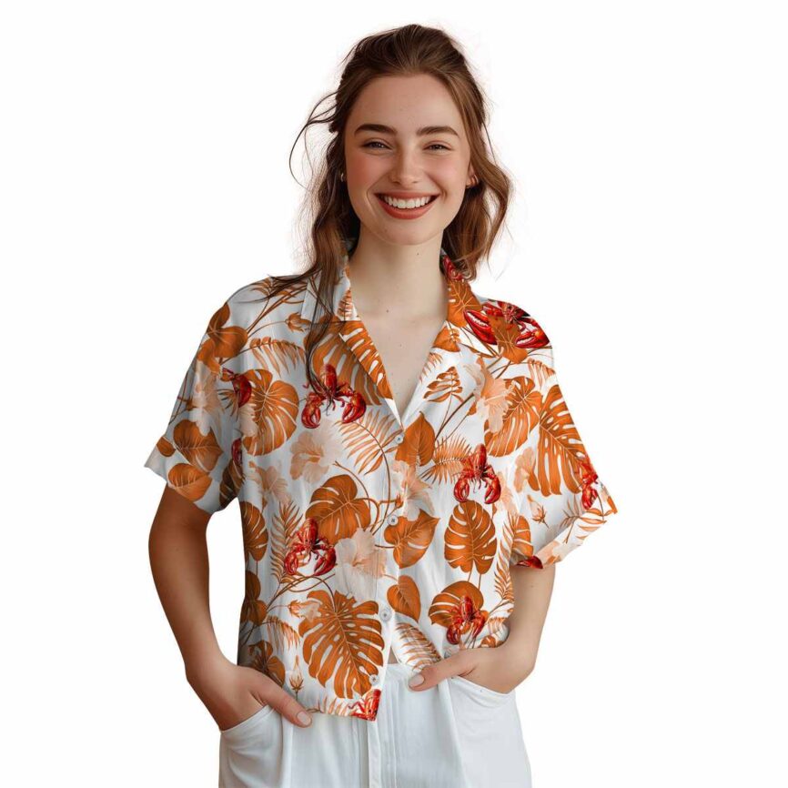 Crawfish Leaf Pattern Hawaiian Shirt Top rated