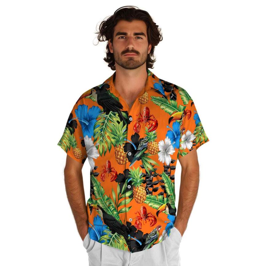 Crawfish Leafy Toucan Hawaiian Shirt New Arrival