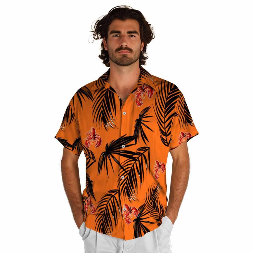 Crawfish Monochrome Palm Hawaiian Shirt New Arrival