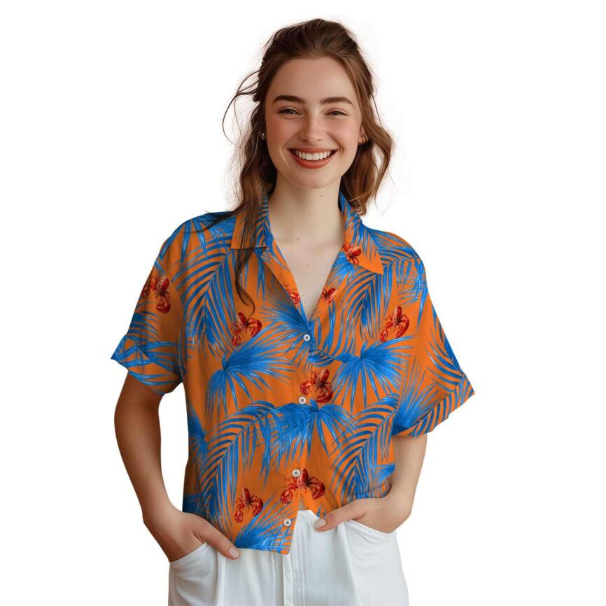 Crawfish Palm Frond Hawaiian Shirt Top rated