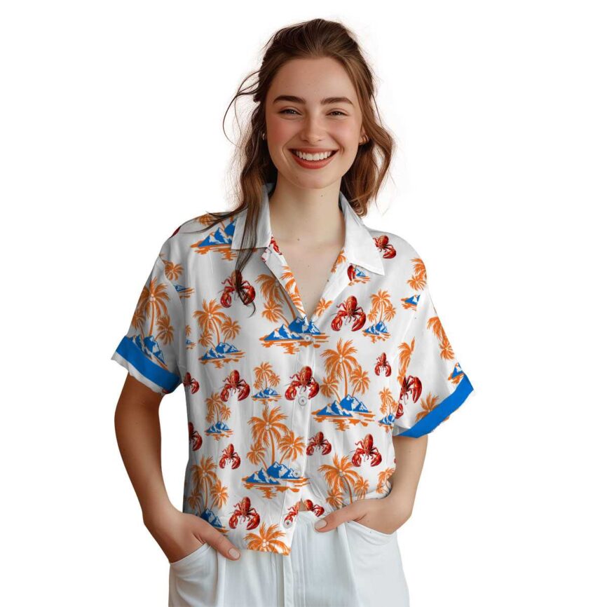 Crawfish Palm Island Graphic Hawaiian Shirt Top rated