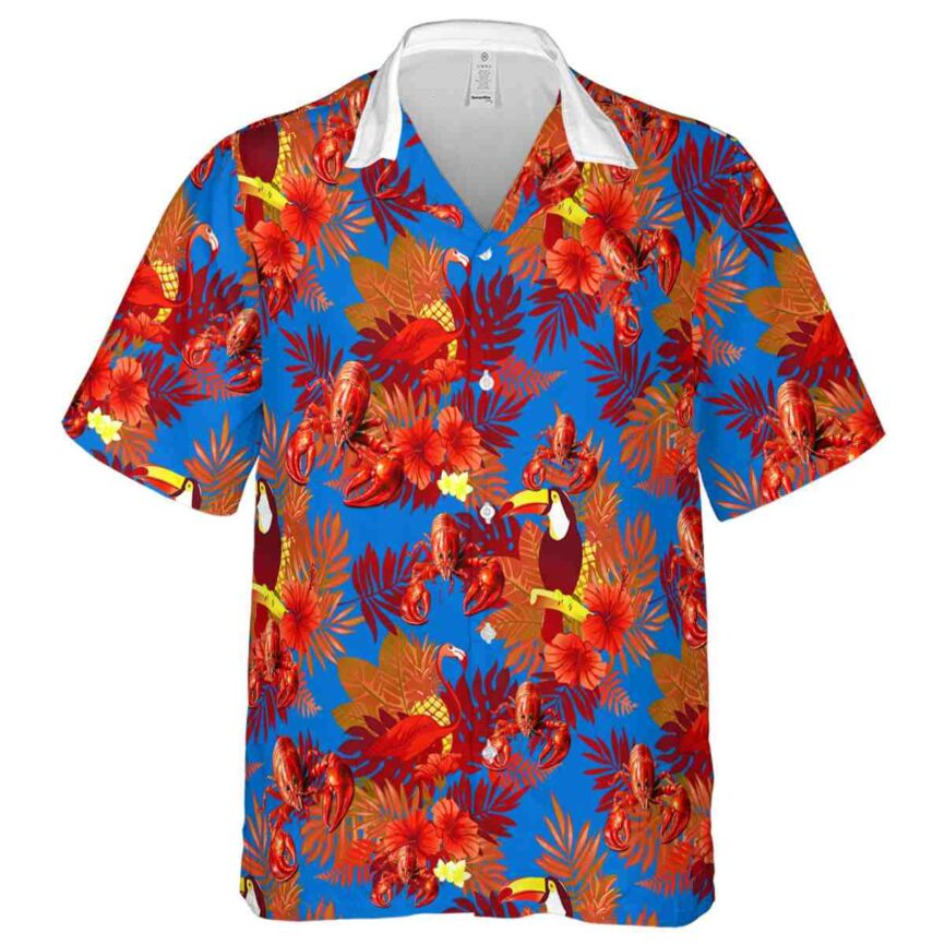 Crawfish Tropical Bird Hawaiian Shirt Fashion forward