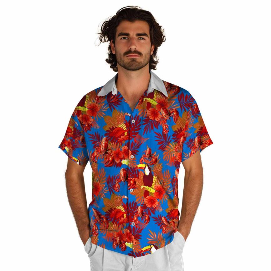 Crawfish Tropical Bird Hawaiian Shirt New Arrival