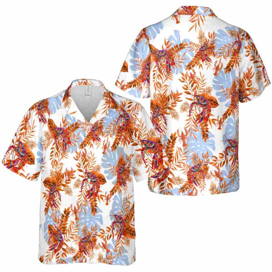 Crawfish Tropical Fronds Hawaiian Shirt Premium grade