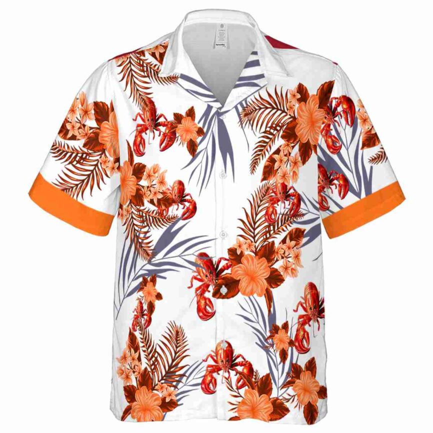 Crawfish US Flag Floral Hawaiian Shirt Fashion forward