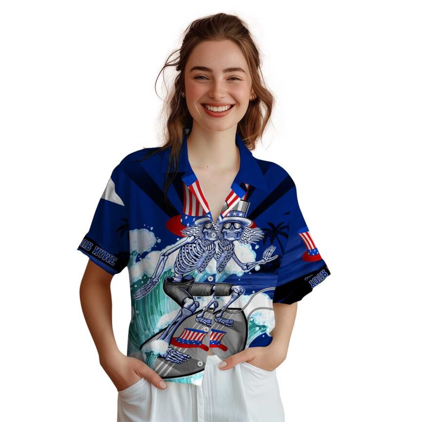 Custom 4th Of July Grateful Dead Motif Hawaiian Shirt Top rated