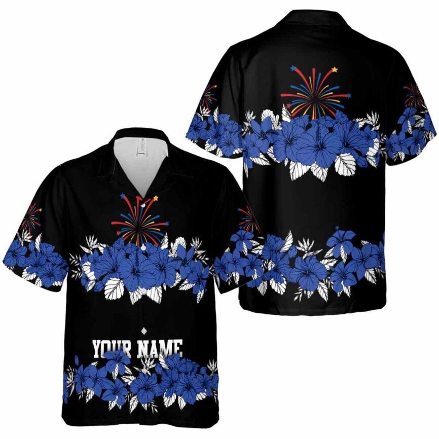 Custom 4th Of July Hibiscus Band Hawaiian Shirt Premium grade