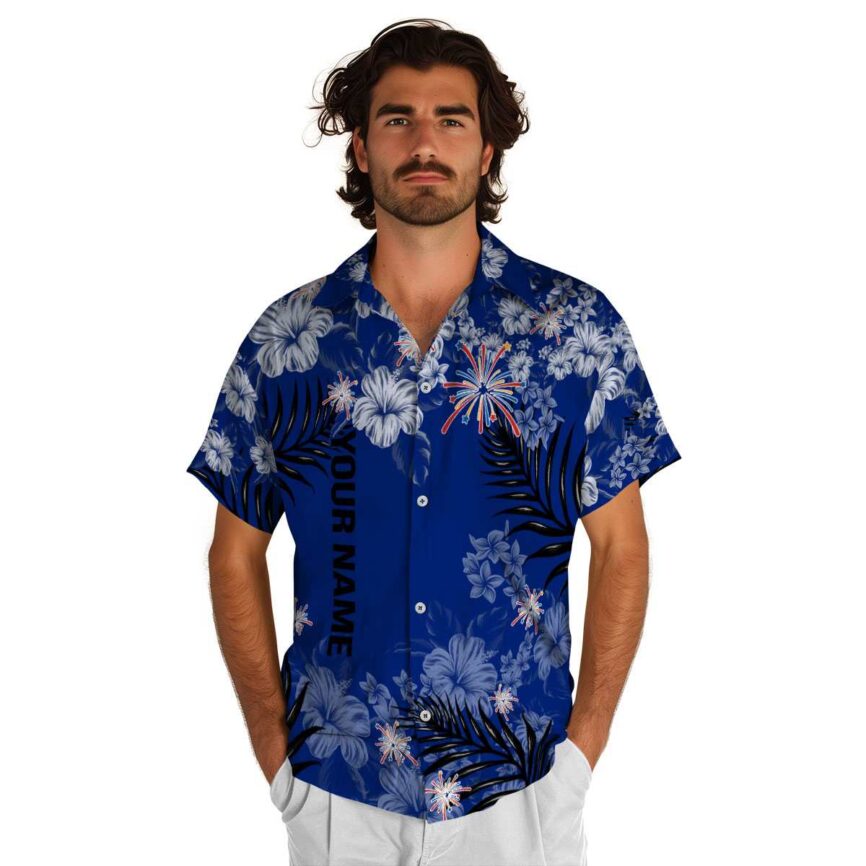 Custom 4th Of July Hibiscus Pattern Hawaiian Shirt New Arrival