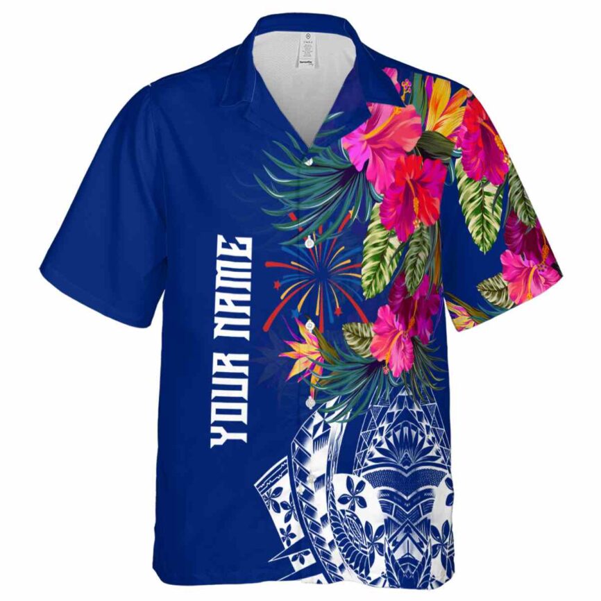 Custom 4th Of July Polynesian Flowers Hawaiian Shirt Fashion forward