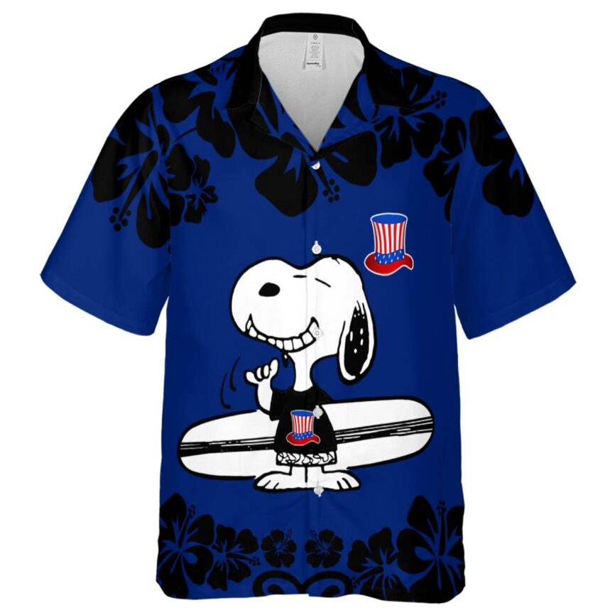 Custom 4th Of July Surfing Snoopy Hawaiian Shirt Fashion forward