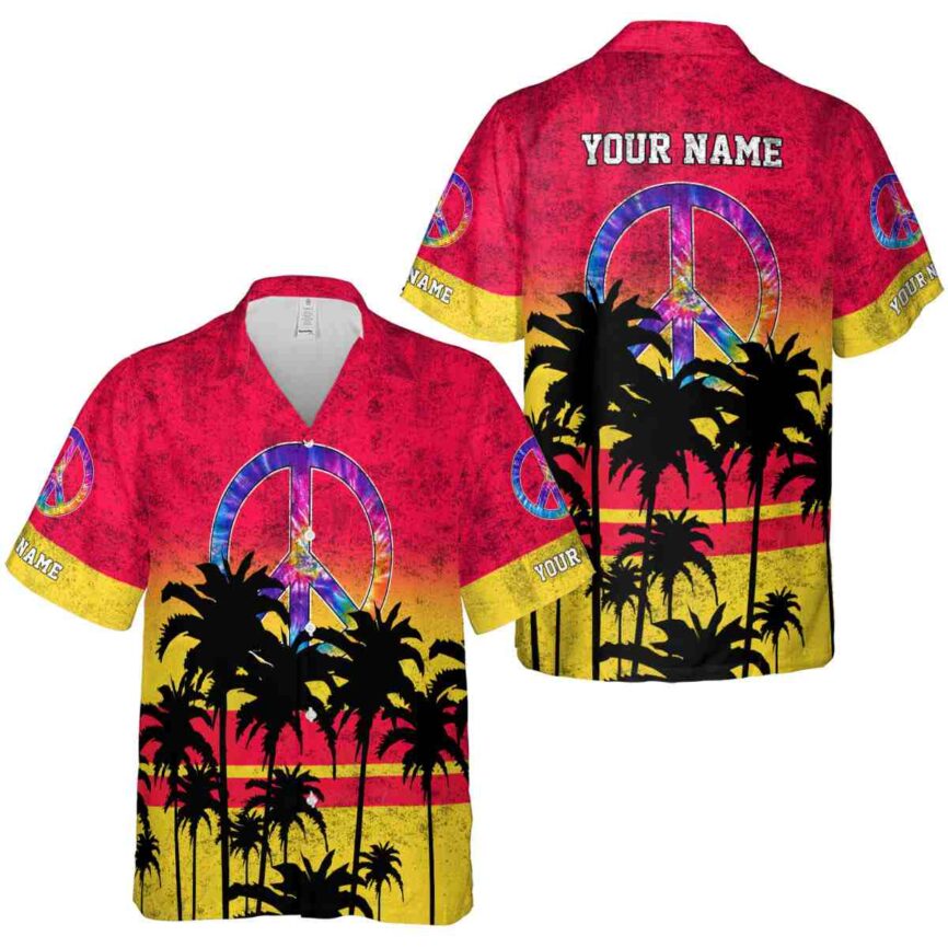 Custom 60s Sunset Gradient Hawaiian Shirt Premium grade