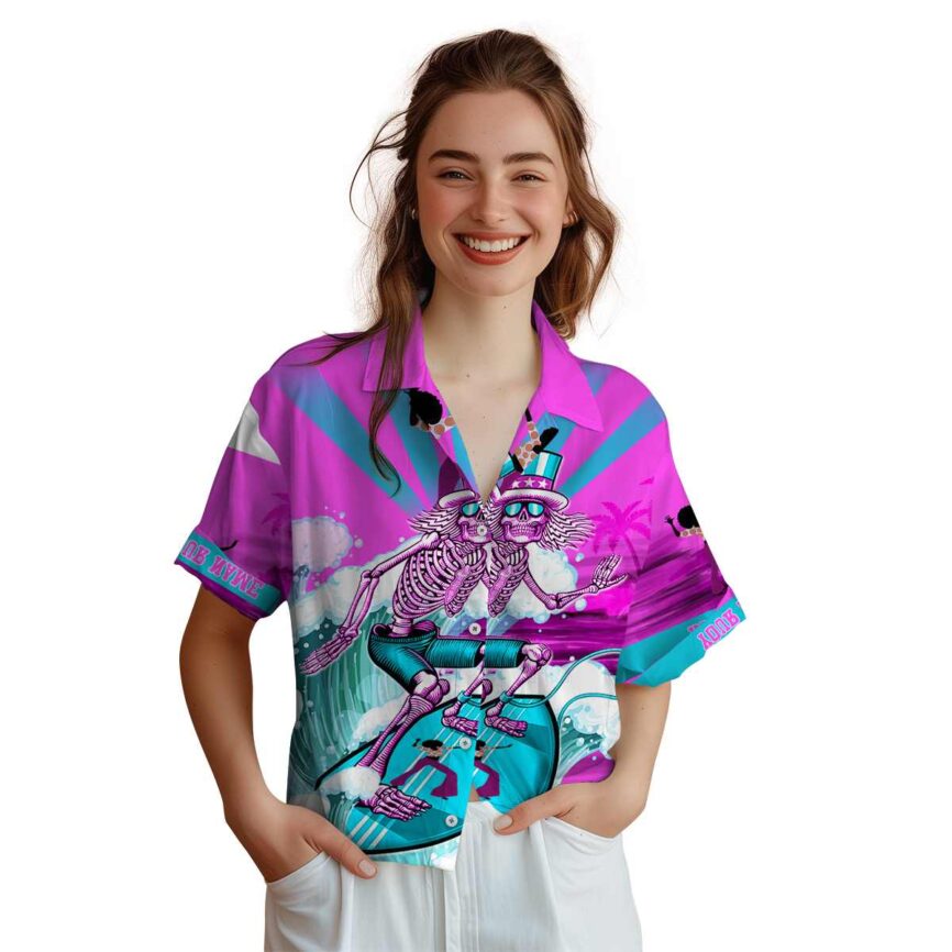 Custom 70s Grateful Dead Motif Hawaiian Shirt Top rated