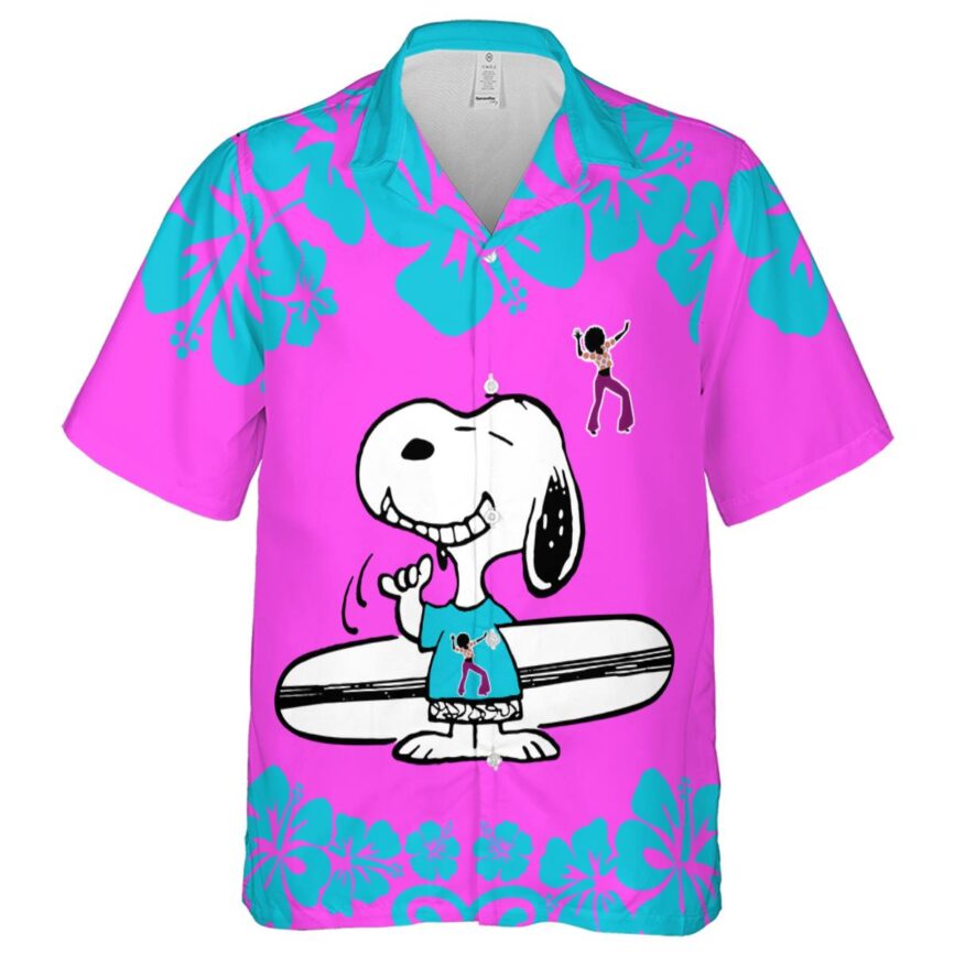 Custom 70s Surfing Snoopy Hawaiian Shirt Fashion forward